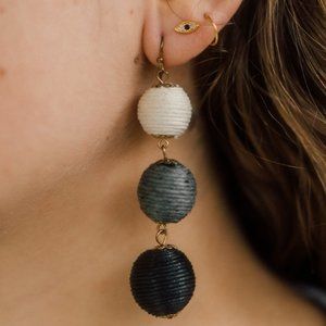 Thread Ball Drop Earrings